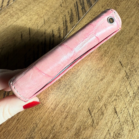 Dooney and Bourke Light Pink Small wallet change purse card holder crocodile - Picture 4 of 9